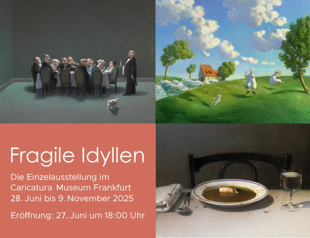 Ausstellungsankündigung "Fragile Idyllen"